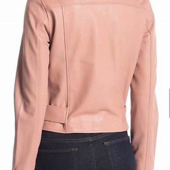 *NEW WITH TAGS* -Walter Baker Allison Leather Jacket in Rose Pink size XS - Picture 3 of 7